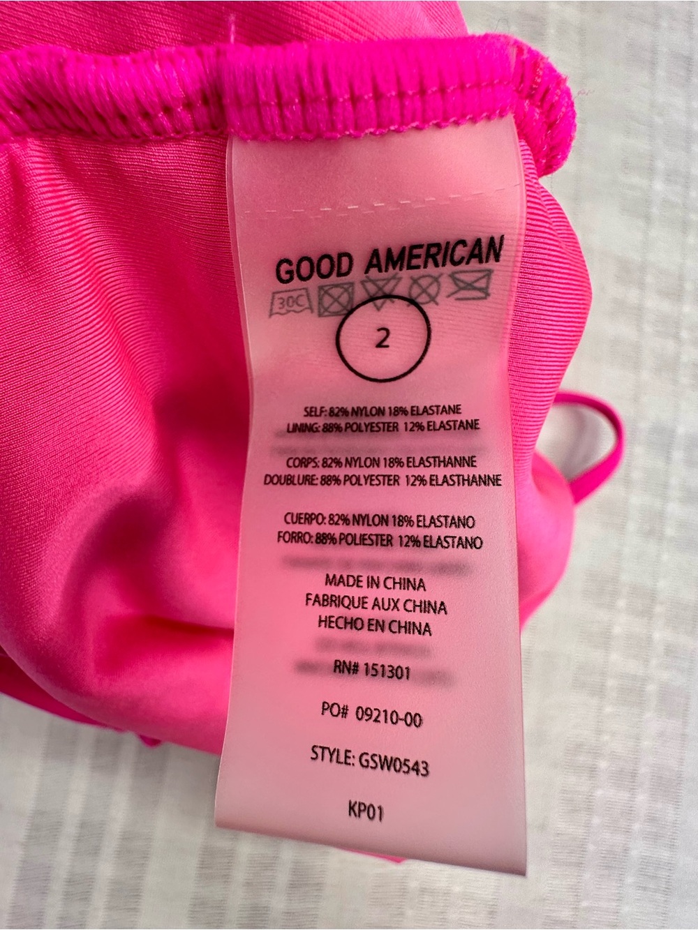 Good American Always Sunny One Piece Swimsuit Knockout Pink Size 2 Like New - Picture 6 of 9